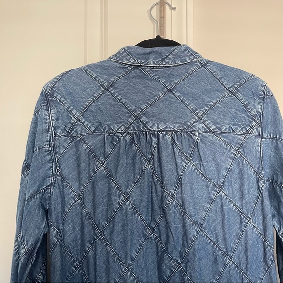 Pilcro and the Letter Press Quilted Denim Buttondown Shirt - Picture 6 of 8